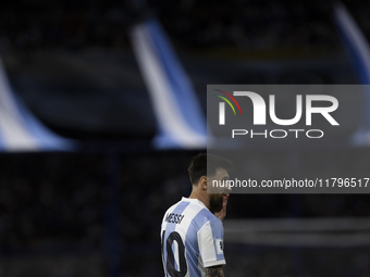 Argentina looks on during the 2026 FIFA World Cup South American qualifiers football match between Argentina and Peru at the La Bombonera st...