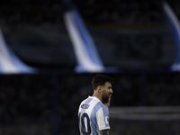 Argentina looks on during the 2026 FIFA World Cup South American qualifiers football match between Argentina and Peru at the La Bombonera st...