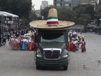 A parade commemorates the 114th anniversary of the beginning of the Mexican Revolution in Zocalo, Mexico City, Mexico, on November 20, 2024....