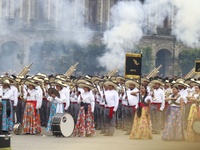 People participate in the military civic parade for the commemoration of the 114th anniversary of the Mexican Revolution at the main square...