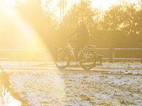 First winter weather of the season with snow hit the Netherlands as spotted before the sunset. Low temperatures with wet snow conditions occ...