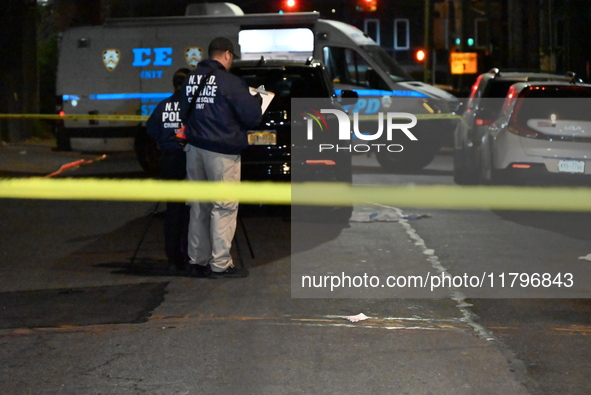 A 32-year-old man is fatally stabbed in the chest on Bay Street and Wave Street in the Tompkinsville section of Staten Island, New York, Uni...