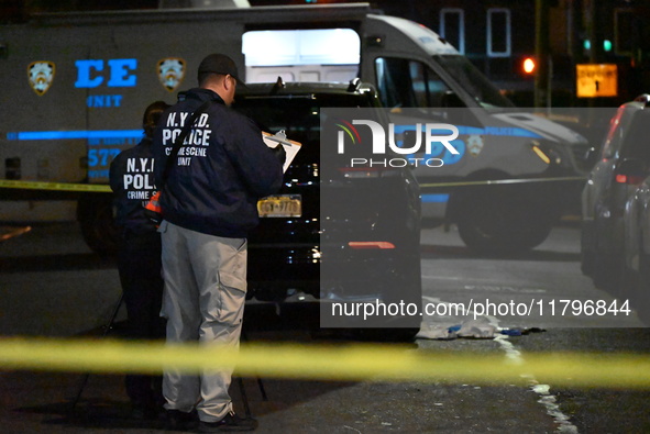 A 32-year-old man is fatally stabbed in the chest on Bay Street and Wave Street in the Tompkinsville section of Staten Island, New York, Uni...