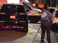 A 32-year-old man is fatally stabbed in the chest on Bay Street and Wave Street in the Tompkinsville section of Staten Island, New York, Uni...