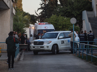 A convoy organized by the World Health Organization and the Palestinian Red Crescent starts from the European Hospital in Khan Yunis, south...