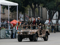 Claudia Sheinbaum, President of Mexico, accompanies Ricardo Trevilla Trejo, Secretary of National Defense, and Raymundo Pedro Morales Angele...