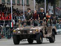 Claudia Sheinbaum, President of Mexico, accompanies Ricardo Trevilla Trejo, Secretary of National Defense, and Raymundo Pedro Morales Angele...