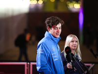 Franco Colapinto speaks to the press in Las Vegas, Nevada, on November 20, 2024, ahead of the Formula 1 Heineken Silver Las Vegas Grand Prix...