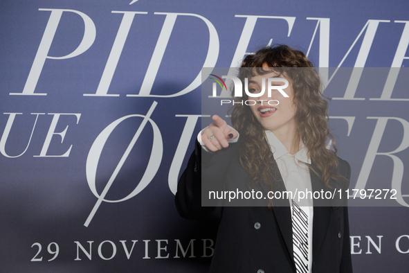 At a photocall for ''Pideme lo que Quieras'' in Madrid, Spain, on November 21, 2024, Gabriela Andrada appears. 