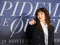 At a photocall for ''Pideme lo que Quieras'' in Madrid, Spain, on November 21, 2024, Gabriela Andrada appears. (