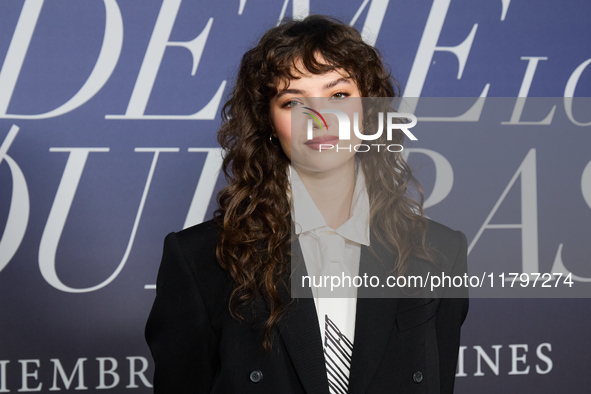 At a photocall for ''Pideme lo que Quieras'' in Madrid, Spain, on November 21, 2024, Gabriela Andrada appears. 