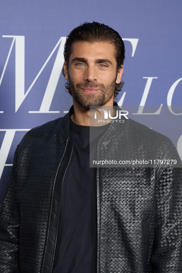 At a photocall for ''Pideme lo que Quieras'' in Madrid, Spain, on November 21, 2024, Mario Ermito poses. 