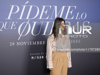 Lucia Alemany attends the photocall for ''Pideme lo que Quieras'' in Madrid, Spain, on November 21, 2024. (