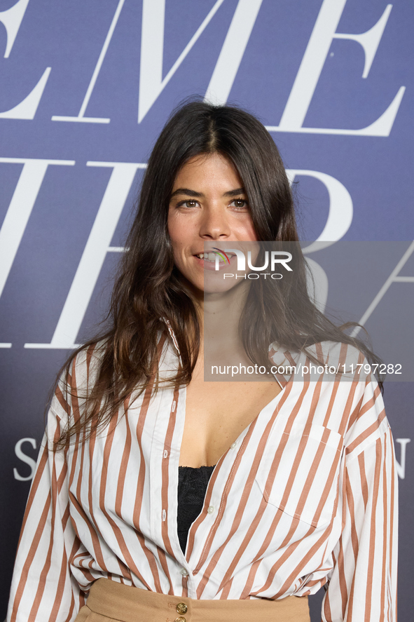 Lucia Alemany attends the photocall for ''Pideme lo que Quieras'' in Madrid, Spain, on November 21, 2024. 