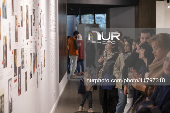 Iranian young people and families visit the ''Eye to Eye, Portraiture in Modern and Contemporary Art'' exhibition at the Museum of Contempor...