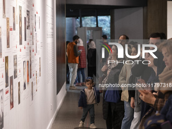 Iranian young people and families visit the ''Eye to Eye, Portraiture in Modern and Contemporary Art'' exhibition at the Museum of Contempor...