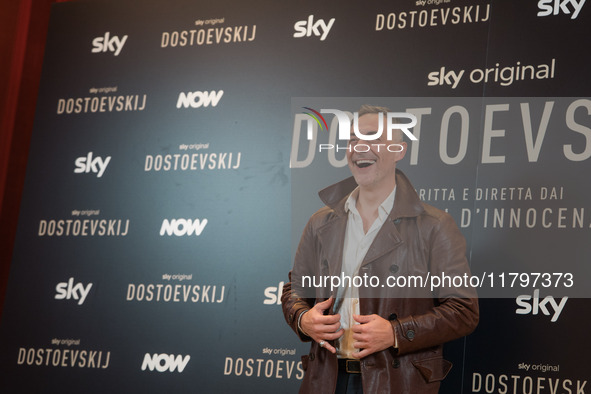 Filippo Timi attends the ''Dostoevskij'' photocall at Hotel Eden in Rome, Italy, on November 20, 2024. 