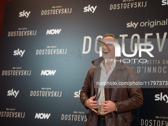 Filippo Timi attends the ''Dostoevskij'' photocall at Hotel Eden in Rome, Italy, on November 20, 2024. (