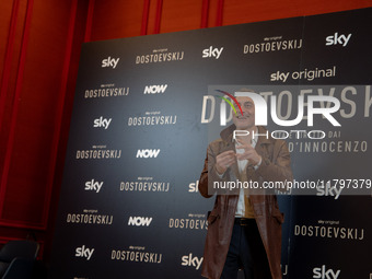 Filippo Timi attends the ''Dostoevskij'' photocall at Hotel Eden in Rome, Italy, on November 20, 2024. (