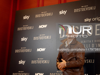 Filippo Timi attends the ''Dostoevskij'' photocall at Hotel Eden in Rome, Italy, on November 20, 2024. (