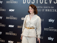 Carlotta Gamba attends the ''Dostoevskij'' photocall at Hotel Eden in Rome, Italy, on November 20, 2024. (