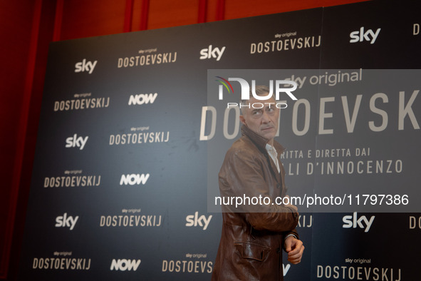 Filippo Timi attends the ''Dostoevskij'' photocall at Hotel Eden in Rome, Italy, on November 20, 2024. 