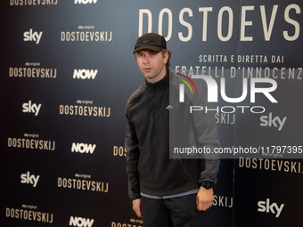 Gabriel Montesi attends the ''Dostoevskij'' photocall at Hotel Eden in Rome, Italy, on November 20, 2024. (