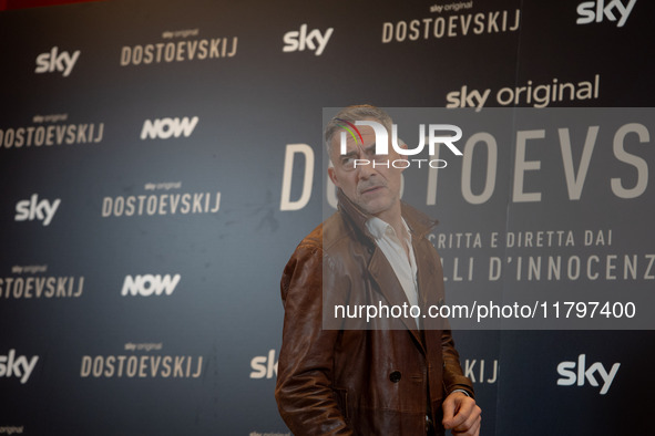 Filippo Timi attends the ''Dostoevskij'' photocall at Hotel Eden in Rome, Italy, on November 20, 2024. 