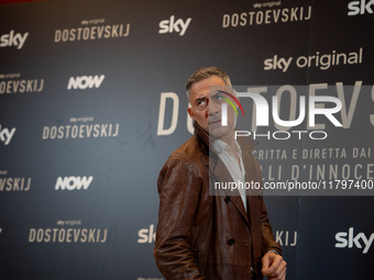 Filippo Timi attends the ''Dostoevskij'' photocall at Hotel Eden in Rome, Italy, on November 20, 2024. (