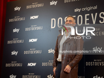 Filippo Timi attends the ''Dostoevskij'' photocall at Hotel Eden in Rome, Italy, on November 20, 2024. (