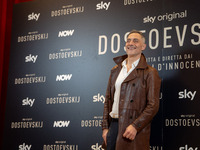 Filippo Timi attends the ''Dostoevskij'' photocall at Hotel Eden in Rome, Italy, on November 20, 2024. (