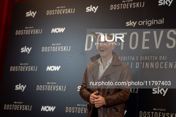 Filippo Timi attends the ''Dostoevskij'' photocall at Hotel Eden in Rome, Italy, on November 20, 2024. 