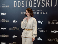 Carlotta Gamba attends the ''Dostoevskij'' photocall at Hotel Eden in Rome, Italy, on November 20, 2024. (