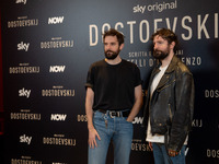 Directors Damiano D'Innocenzo and Fabio D'Innocenzo attend the ''Dostoevskij'' photocall at Hotel Eden in Rome, Italy, on November 20, 2024....