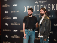 Directors Damiano D'Innocenzo and Fabio D'Innocenzo attend the ''Dostoevskij'' photocall at Hotel Eden in Rome, Italy, on November 20, 2024....