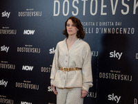 Carlotta Gamba attends the ''Dostoevskij'' photocall at Hotel Eden in Rome, Italy, on November 20, 2024. (