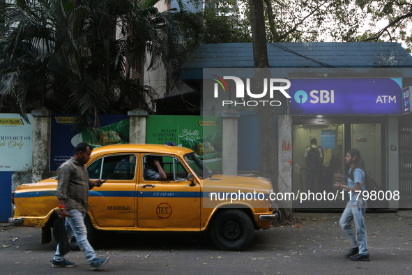 The scene of a State Bank of India ATM booth in Kolkata, India, on November 21, 2024. 