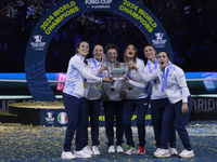 MALAGA, SPAIN - NOVEMBER 20: (L-R) Lucia Bronzetti,  Elisabetta Cocciaretto, Jasmine Paolini, Tathiana Garbin, Martina Trevisan, Sara Errani...