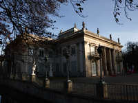 A view of the Palace on the Isle at the foreign ministers meeting in Lazienki Royal Park in Warsaw, Poland on November 19, 2024. (