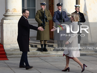 Foreign Affairs Minister of Poland Radoslaw Sikorski and next High Representative of the Union for Foreign Affairs Kaja Kallas
at the foreig...