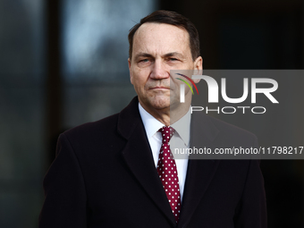 Foreign Affairs Minister of Poland Radoslaw Sikorski
at the foreign ministers meeting in Warsaw, Poland on November 19, 2024. (