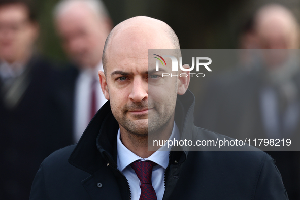 Foreign Affairs Minister of France Jean-Noel Barrot at the foreign ministers meeting in Warsaw, Poland on November 19, 2024. 