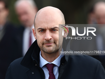 Foreign Affairs Minister of France Jean-Noel Barrot at the foreign ministers meeting in Warsaw, Poland on November 19, 2024. (