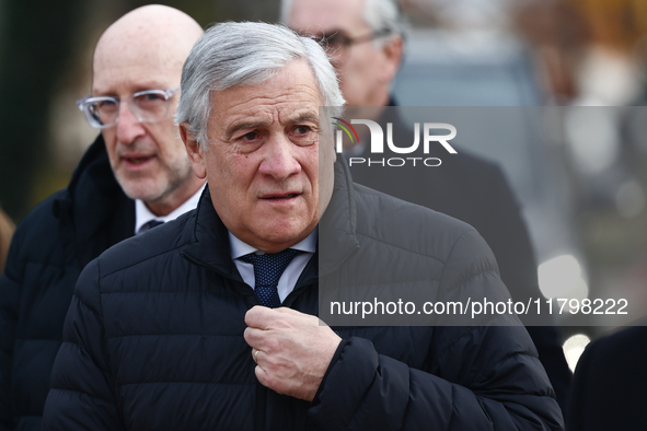 Foreign Affairs Minister of Italy Antonio Tajani at the foreign ministers meeting in Warsaw, Poland on November 19, 2024. 