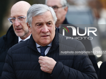 Foreign Affairs Minister of Italy Antonio Tajani at the foreign ministers meeting in Warsaw, Poland on November 19, 2024. (