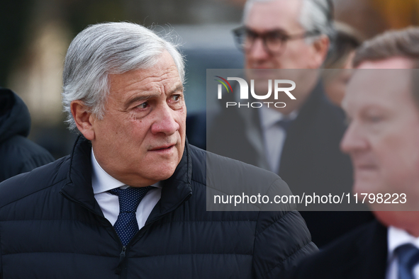 Foreign Affairs Minister of Italy Antonio Tajani at the foreign ministers meeting in Warsaw, Poland on November 19, 2024. 