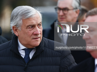 Foreign Affairs Minister of Italy Antonio Tajani at the foreign ministers meeting in Warsaw, Poland on November 19, 2024. (