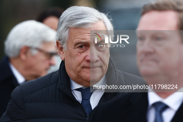 Foreign Affairs Minister of Italy Antonio Tajani at the foreign ministers meeting in Warsaw, Poland on November 19, 2024. 