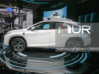 Artificial intelligence company PONY.AI demonstrates its technology for driverless smart cars in Shanghai, China, on July 7, 2021. (