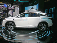 Artificial intelligence company PONY.AI demonstrates its technology for driverless smart cars in Shanghai, China, on July 7, 2021. (